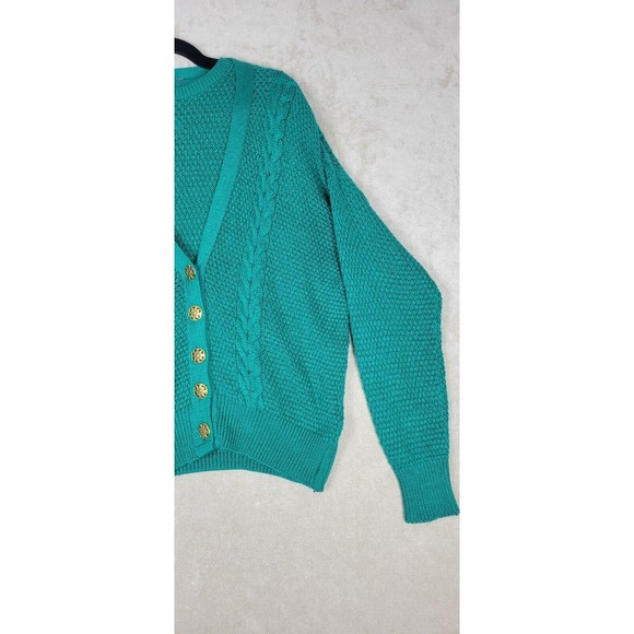 Alison J Vintage Women's Knit Cardigan and Sleeveless Top Combo Green Size XL - Picture 4 of 16